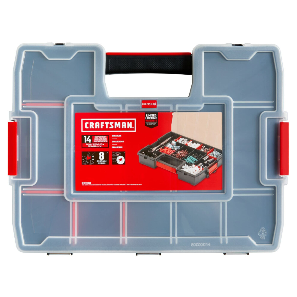 Craftsman Tool Organizer 2-Packs With 14-Compartments Lid Includes Secure Latch (Cmst60944m) 076174833003