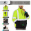 Arbetsskerhetstrja High Visibility Construction Class 3 Hi Vis Reflex Sweatshirt fr mn 1/4 Zip Pullover 3