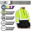 Arbetsskerhetstrja High Visibility Construction Class 3 Hi Vis Reflex Sweatshirt fr mn 1/4 Zip Pullover 2