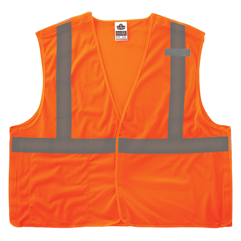 Ergodyne Unisex Adult Reflective Safety Vest Shoulders And Sides High Visibility Mesh Ansi Compliant Reflecti Class 2 Economy Breakaway Mesh Vest 720476210672