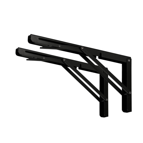 Supports D'étagère En L Industriels – Robustes, Finition Argent Polie, En Fer