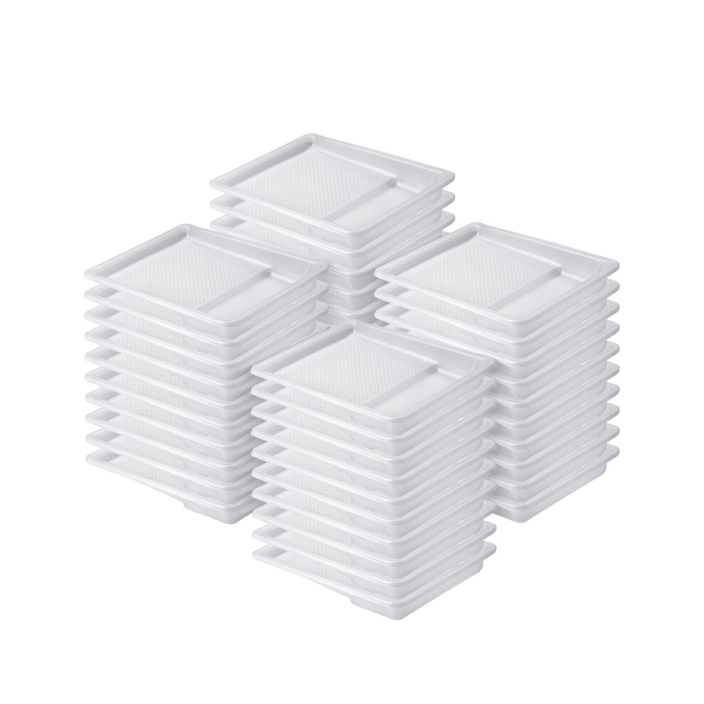 Bates- Paint Tray Liner  9 Inch  40 pcs  White Paint Pans Trays  Plastic Paint Tray  Disposable Paint Tray  Paint Roller Tray  Paint Trays for Paintin-image-OPC-PGFQKD5-NEW