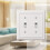 Amerelle 94TTW Continental Wallplate  2 Toggle  Cast Metal  White  1-Pack 2