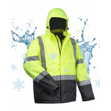 toolant Reflecterende Waterdichte Veiligheidsjas voor Mannen - Hoge Zichtbaarheid, Geïsoleerd, Comfortabel, Veelzakken - Voor Werk