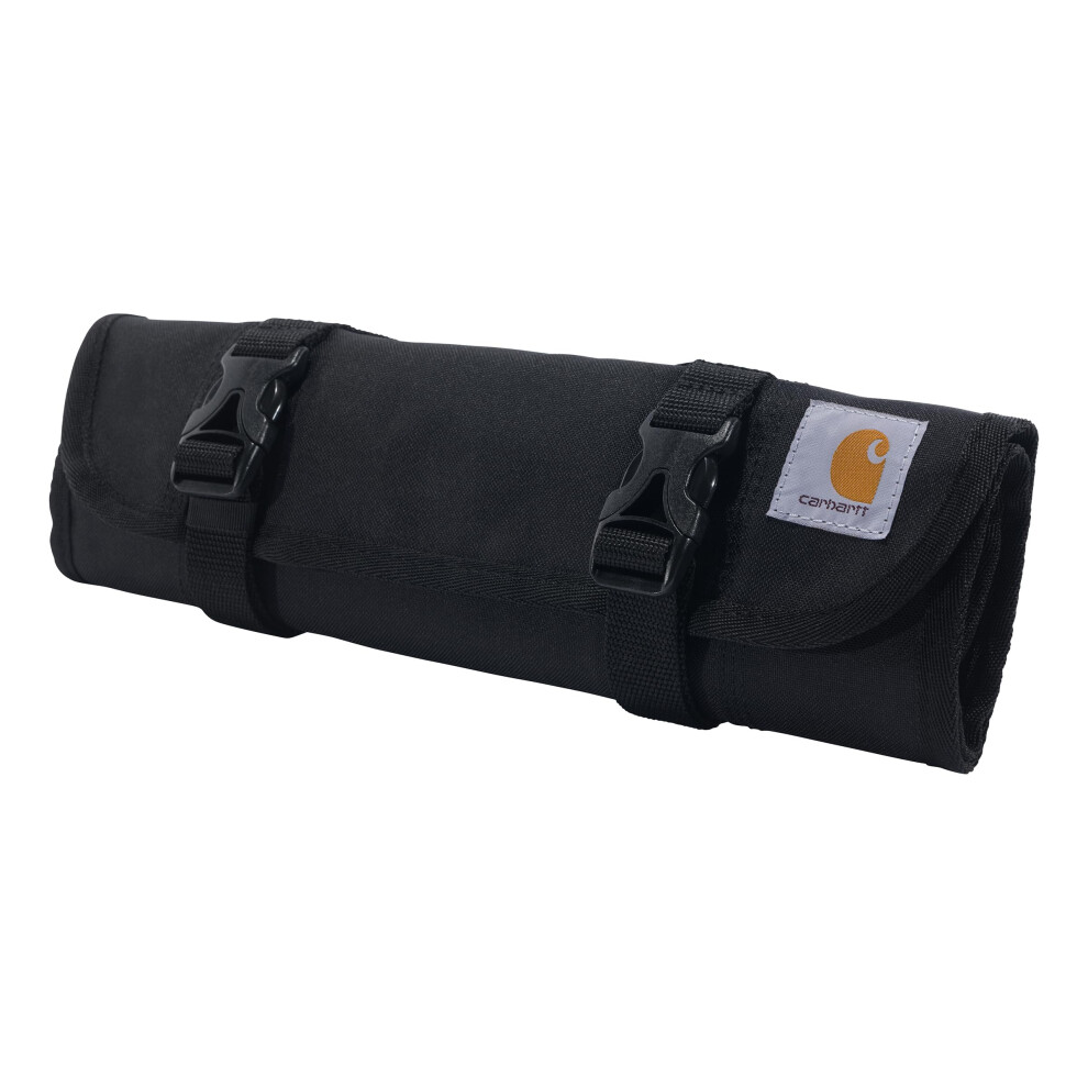 Carhartt 18 Pocket Utility Roll  Durable Water-Resistant Tool Organization Roll Bag  Essential Tool Roll (Black)