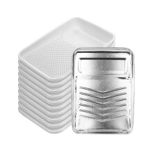 Bates 9 inch verfbak met 10 plastic bakjes - Wegwerpbare verfrollerbakjes voor muren