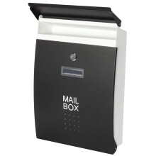 Black Mailboxes with Key Lock Wall Mounted Large Capacity Mailbox 15 3/5"""" x 10 3/5"""" x 3 1/2""""
