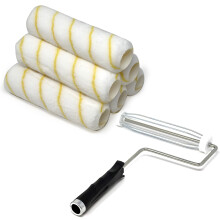 Allgala -Lackwalzenabdeckungen 6 Packung 9 Zoll mit passender Farbwalzenabdeckungsrahmen schuppenfreier Fusselfreier Maler Rolle -rmel 1/2 in Ro