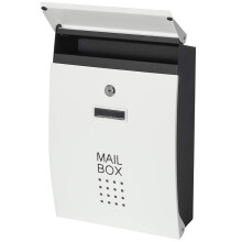 Locking Mailbox Wall Mounted Security Metal Mailbox Drop Box Mail Boxes with Combination Lock Modern Large Capacity Steel Cover Metal Postbox for Ho