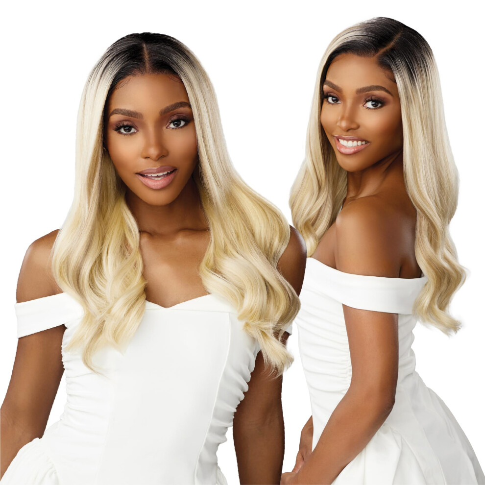 Sensationnel Unisex Bare Lace 13X6 Wigs - Unit 16 Lacefrontal Glueless Synthetic 180 Degree Preplucked Hairline (1B Offblack)