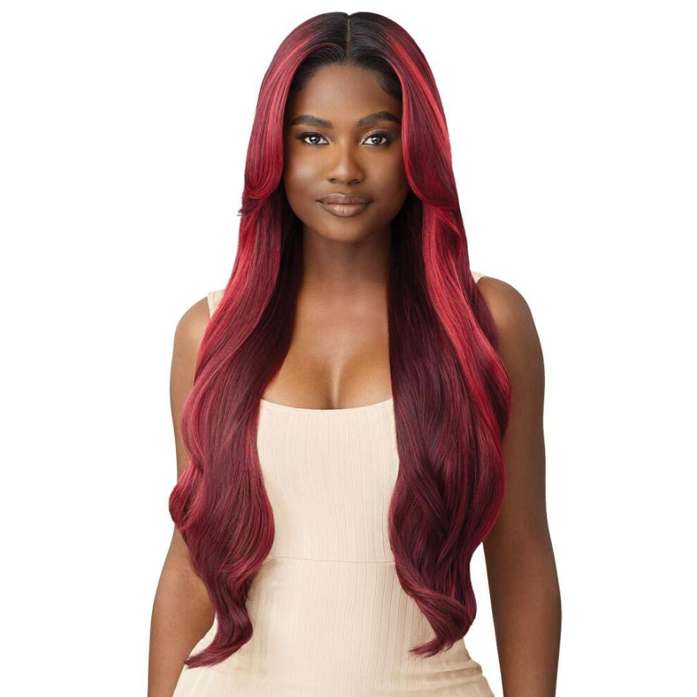 Outre Unisex Black Lace Front Wig - Melted Hairline - Madina (Off 1B)