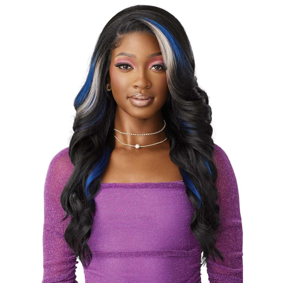 Outre Lace Front Wig - Perfect Hair Line 13X4 - Swoop Series - Swoop 8 (Burgundy Flame)