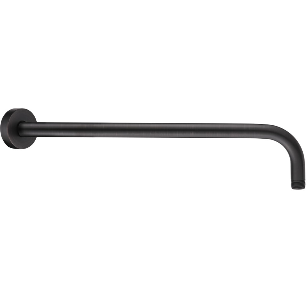 BRIGHT SHOWERS 16 Inch Shower Head Extension Arm with Flange L Shaped Shower Arm Extender  Long Stainless Steel Rainfall Shower Head Pipe Arm  Oil-Rub