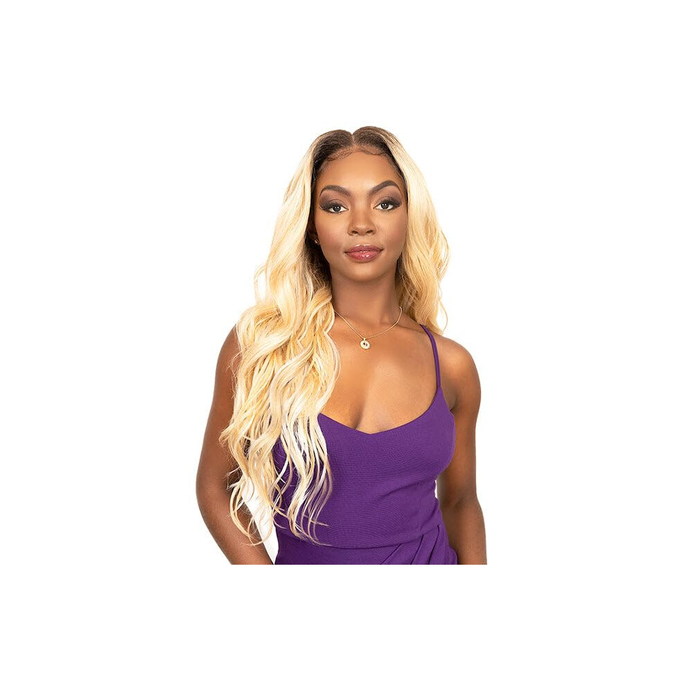 Janet Collection Unisex Not,Specified Melt Hd 360 Human Hair Blend Prime Unimix Hand-Tied 13X6 Frontal Baby Hair Transparent Lace Glueless Kota Wig With Soft Yaky Texture.