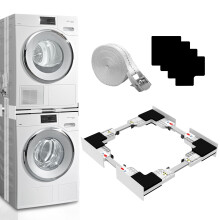 Upgrade was-droogcombinatie stapelkit Universele was-droogcombinatie stapelkit Verstelbaar 29/28/27/26/25/24 inch Kleine ruimtebesparende oplossing S