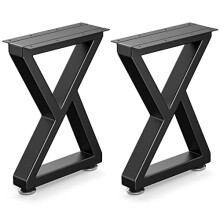 Likapop 16"" metalen bank, bureau- en salontafelpoten, zware meubelpoten, zwarte bijzettafelpoten, doe-het-zelf poten (H16"" x W11,8"" set van 2)