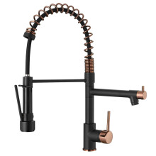 Sort k?kkenarmatur Mat sort k?kkenarmatur med pull-down-spr?jte