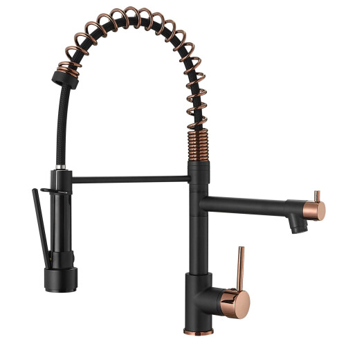 Sort k?kkenarmatur Mat sort k?kkenarmatur med pull-down-spr?jte