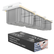 Handt overhead garage opbevaringsstativ tilslutbare tunge metal loft skinner til garage opbevaringsorganisation hylder system hængende stativer t
