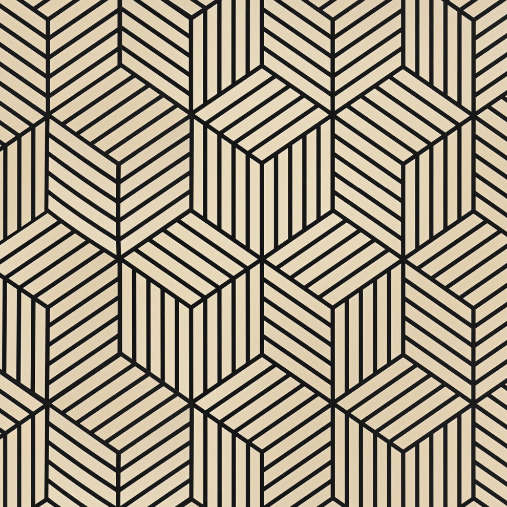 Wenmer 17.71 Inchx 118 Inch Geometric Hexagon Wallpaper Contact Paper Peel And Stick Brown And Black Hexagon Removable Self Adhesive Wallpaper Vinyl F 8424510614830