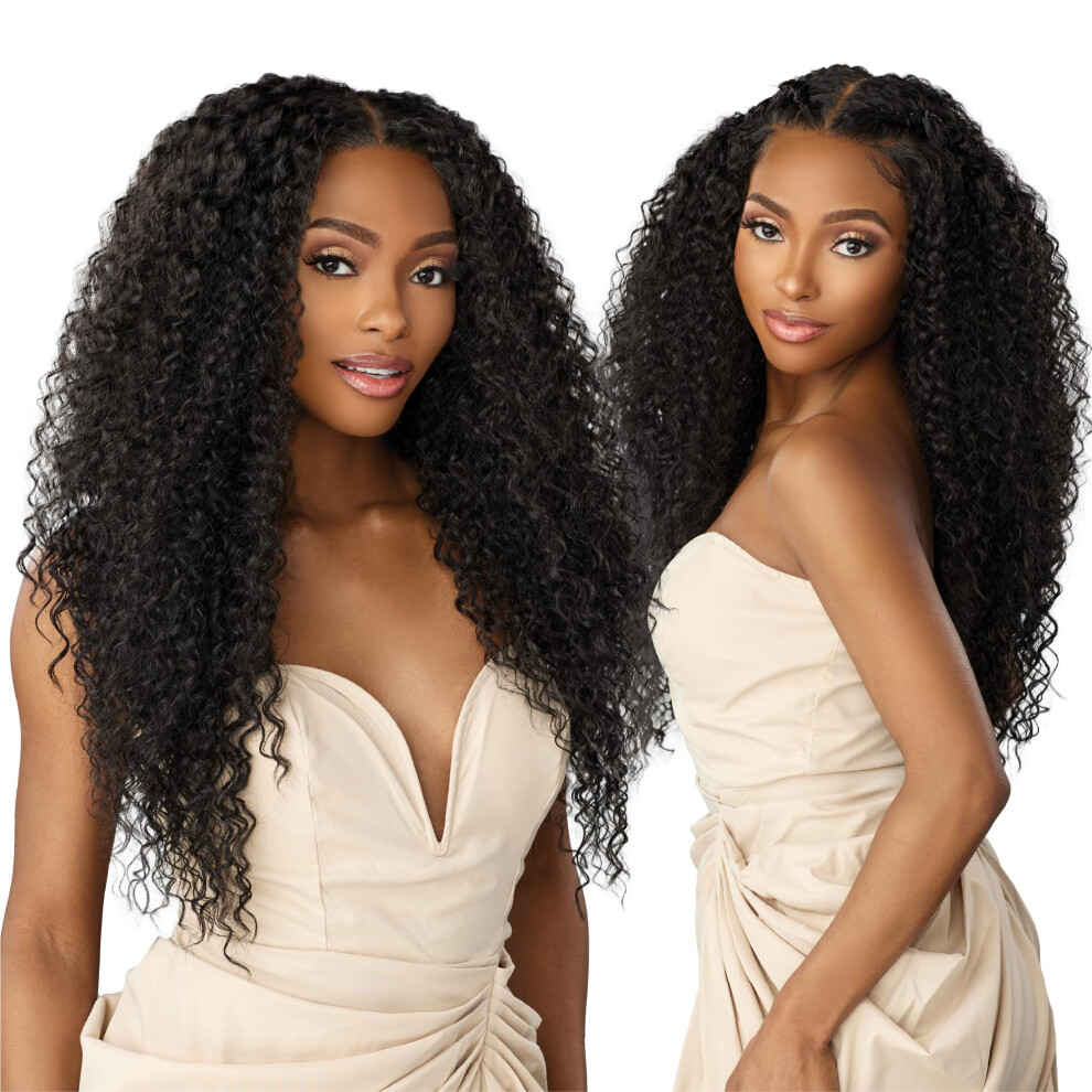 Sensationell Sensationnel What Lace 13X6 Wigs - Aleena Lacefrontal Hand Tied Glueless Synthetic With Natural Density Preplucked Hairline (1B Offblack)