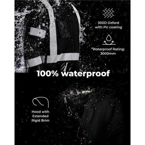 toolant Reflective Waterproof Safety Jacket for Men - High Visibility  Insulated  Comfortable  Multiple Pockets - Designed for Work  Construction  and 2