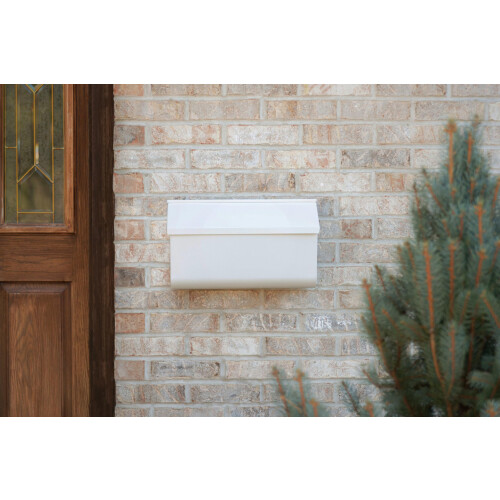 Architectural Mailboxes Woodlands Medium Capacity  Galvanized Steel Wall Mount Mailbox  White 1