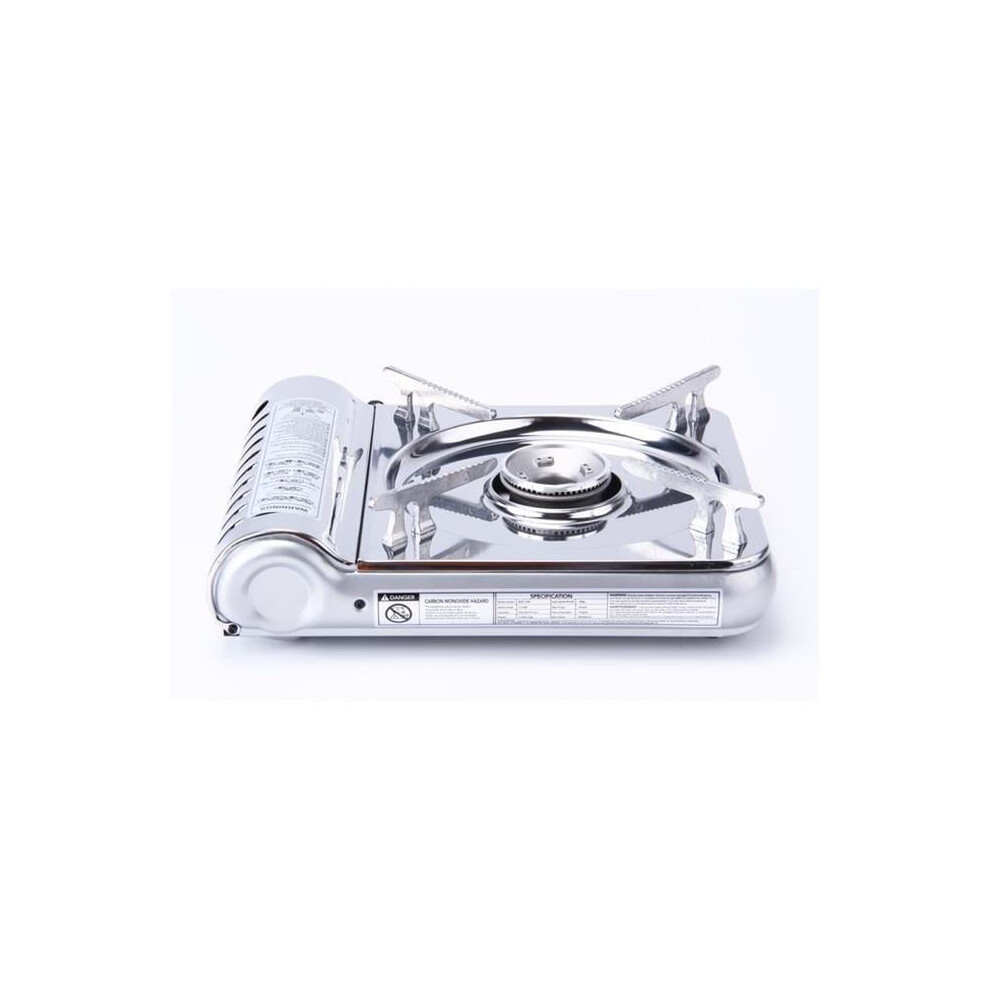 Photos - Cooker Tayama BDZ-155B 10 in. 8000 BTU Stainless Steel Gas Stove, Grey & Black
