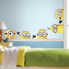 RoomMates Minions Despicable Me 3 Peeking Minions Giant Peel and Stick Wall Decals RMK3567GM