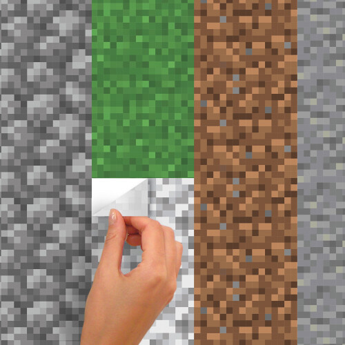 Calcoman?as de pared autoadhesivas de Minecraft RMK5136GM para RoomMates 2