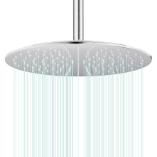 AULEEND Rain Shower Head Work with any decorative style All Metal Rainfall Shower Head (Chrome 16)
