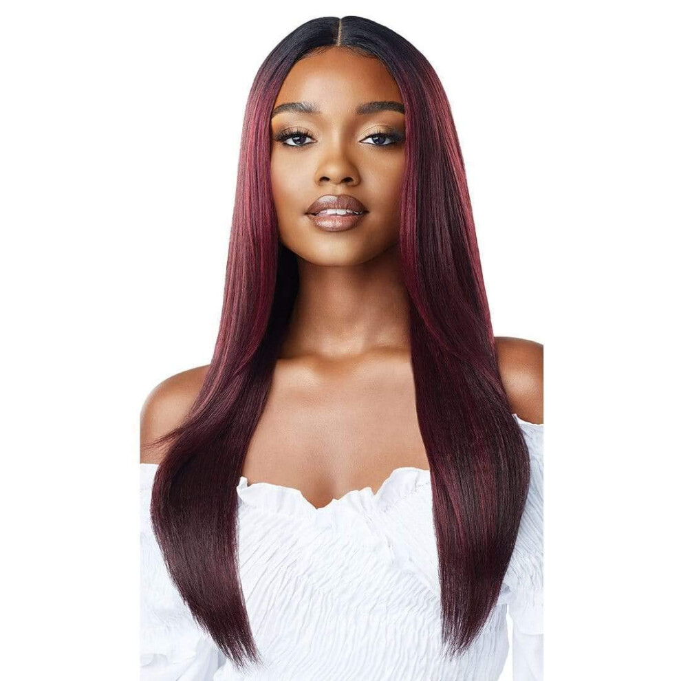 Outre Unisex Black Everywear Synthetic Hd Lace Front Wig - Every 5 (1B Off )