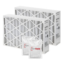 Filtres de fournaise Honeywell 16 x 25 x 4 FC100A1029, filtre de remplacement Merv 11 avec sac d'  limination Homequip (lot de 2)