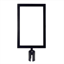 VIP Crowd Control 1711 11 x 17 in. Sign Mount with Portrait Sign Frame - Black Finish
