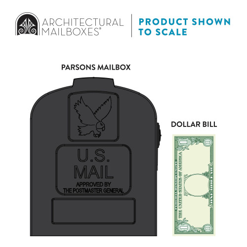 Architectural Mailboxes Parsons Medium Capacity  Plastic Post Mount Mailbox  Black 2