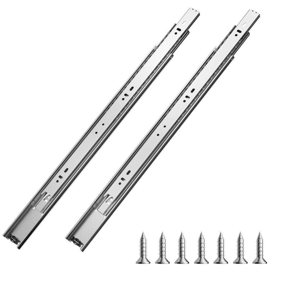 VEVOR Drawer Slides  18 inch  10 Pairs Full Extension Ball Bearing Cabinet Rails  100 LB Load Capacity Heavy Duty Side Mount Dresser Drawer Slides  Dr