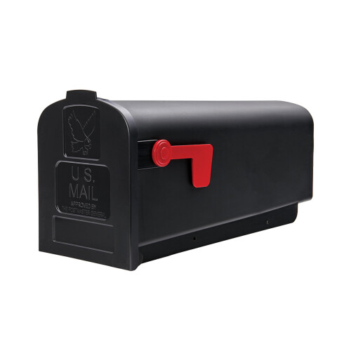 Architectural Mailboxes Parsons Medium Capacity  Plastic Post Mount Mailbox  Black