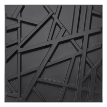 Art3d 19,7"""" x 19,7"""" (balen 12 kusu) pruhy nstennho panelu cern