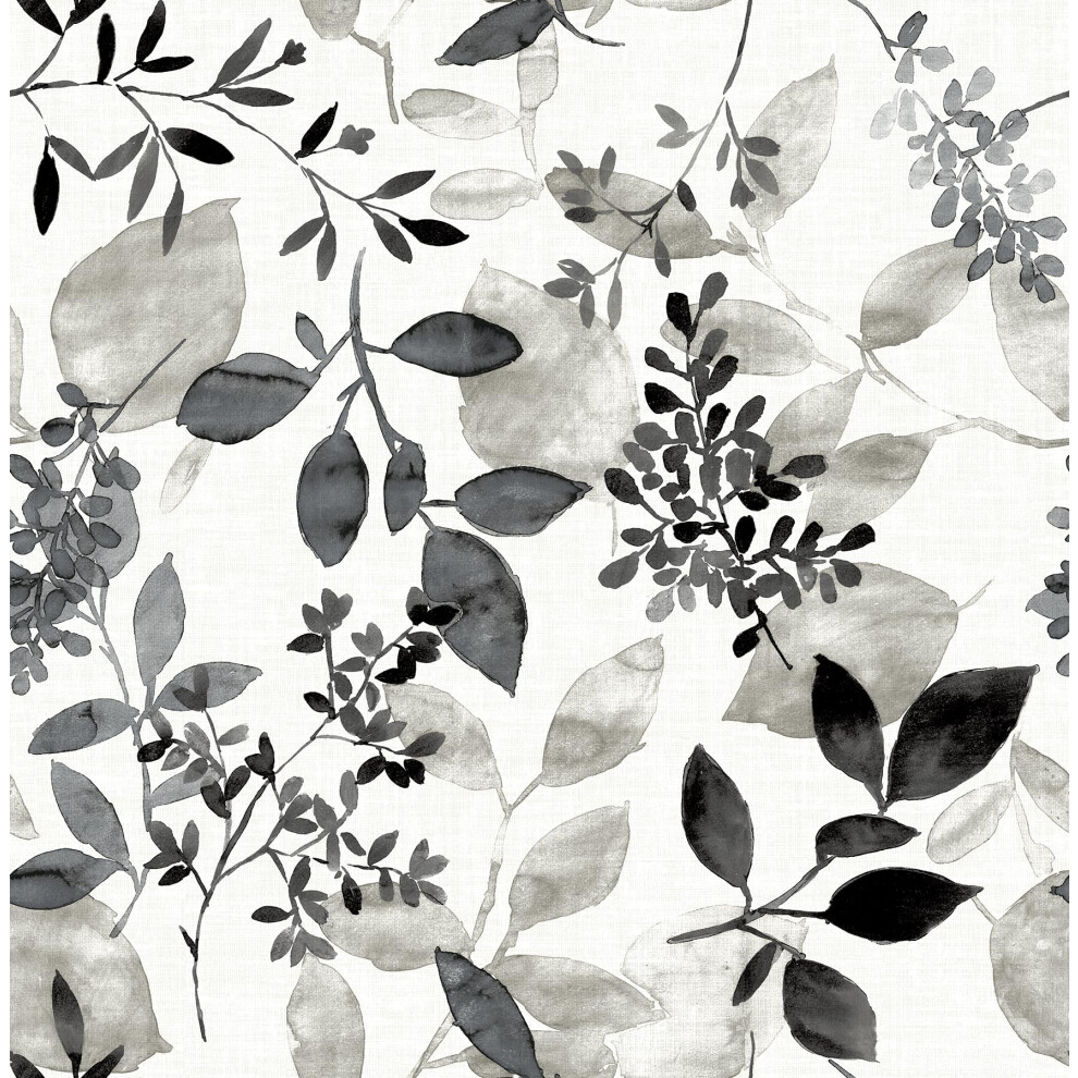 Wallpops Black Breezy Peel & Stick Wallpaper 091212811423