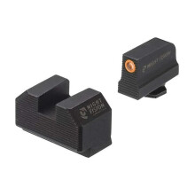 Night Fision GLK003290297OGZX Optics-Ready Stealth Series for Glock 42-43-43X MOS Orange Front Ring & Blank Rear Night Sights