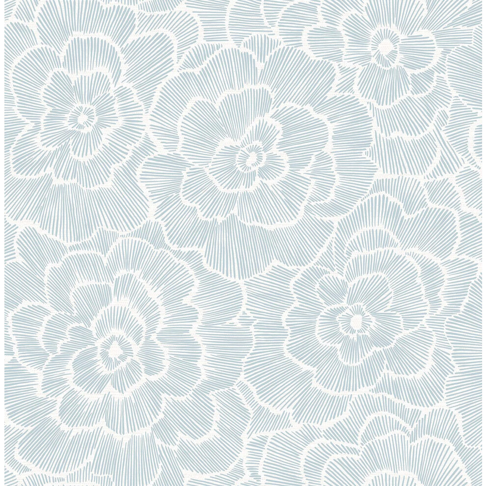 Nuwallpaper Nus4048 Saraya Peel & Stick Wallpaper Blue 091212741454