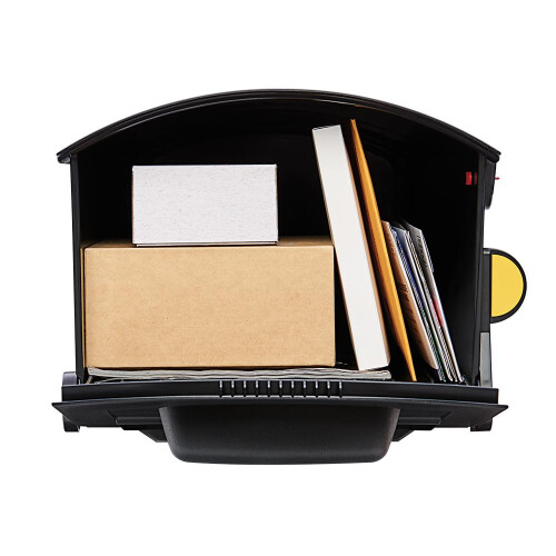 ARCHITECTURAL MAILBOXES Patriot Large Capacity Plastic Post Mount Mailbox Black 2