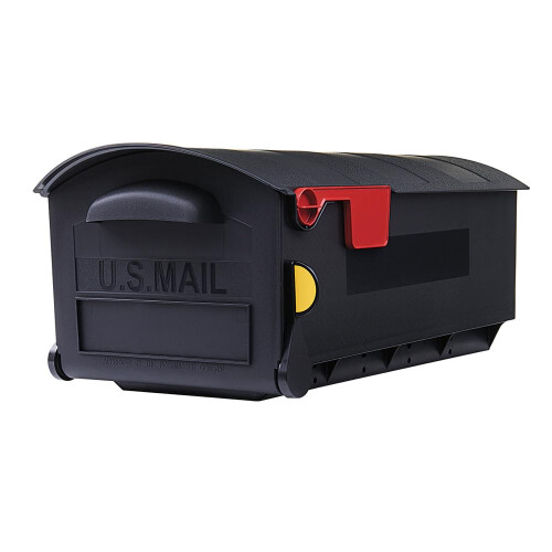 ARCHITECTURAL MAILBOXES Patriot Large Capacity Plastic Post Mount Mailbox Black