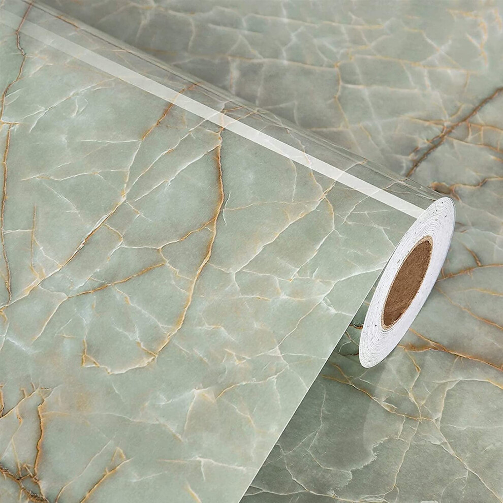 Marble Contact Paper For Countertops Waterproof Marble Wallpaper Peel And Stick Vinyl Countertop Contact Paper For Cabinets Self Adhesive Green Contac 754525210474