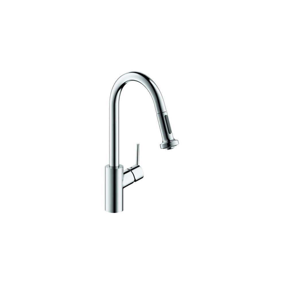 hansgrohe Talis S Chrome High Arc Kitchen Faucet  Kitchen Faucets with Pull Down Sprayer  Faucet for Kitchen Sink  Magnetic Docking Spray Head  Chrome