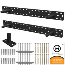 Hungsmart lebego polctartk nagy teherbrs fekete acl rejtett fali polcok (htlap: 22 x 2 hvelykes 4 hvelykes rd)