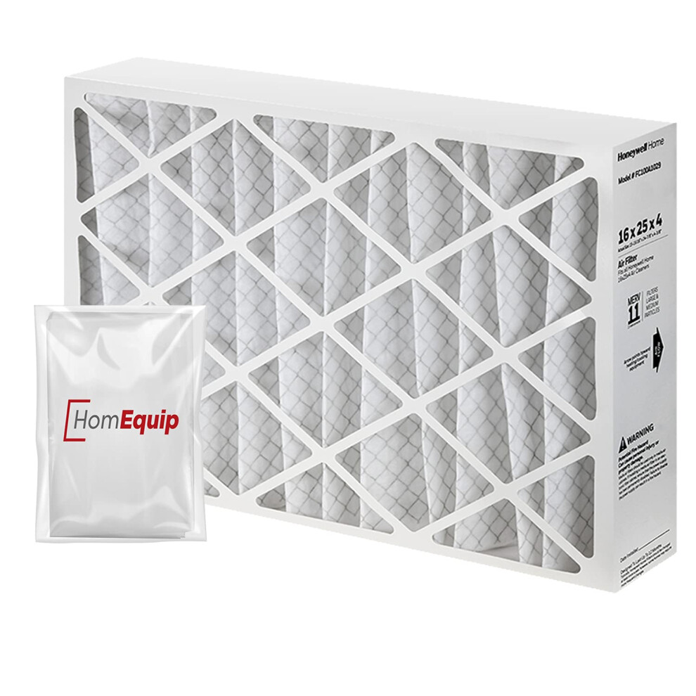 Honeywell 16X25x4 Furnace Filters Fc100a1029 Filter Replacement Merv 11 Filter Media With Homequip Disposal Bag 810088310034