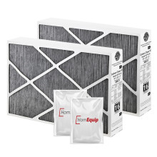 Filtre de fournaise Lennox 16 x 25 x 5 po X6672, filtre de remplacement Merv 16 Carbon Clean avec sac d'   limination Homequip, lot de 2 (dimension