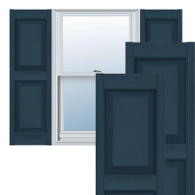 Ekena Millwork Lifetime Vinyl LP2S14X03100CB Standard Two Equal Panel Vinyls Raised Panel Vinyl Shutters w/Installation Shutter-Lok's & Matching Scr