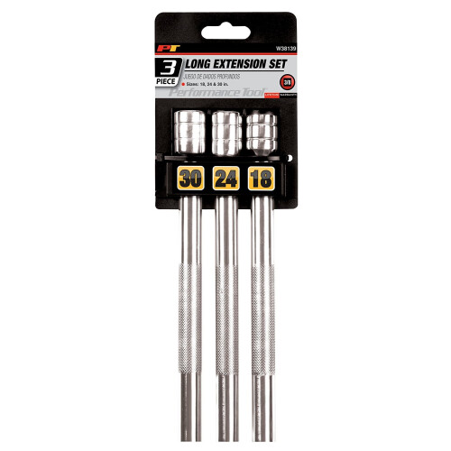 Performance Tool W38139 3/8-Inch Drive Long Extension Set 3-Piece